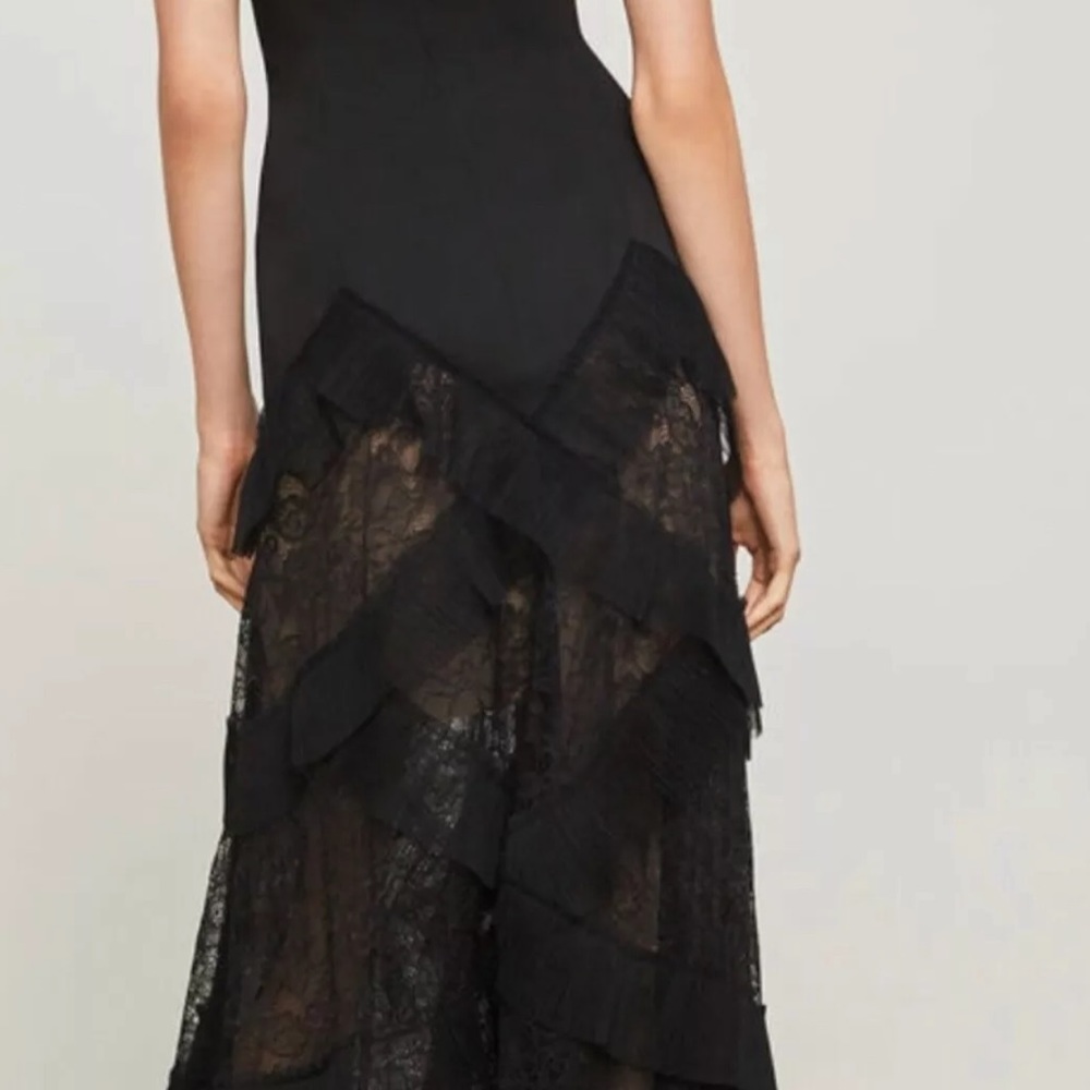 BCBG MaxAzria Avaline Pleated Tiered Lace Gown - Picture 5 of 8